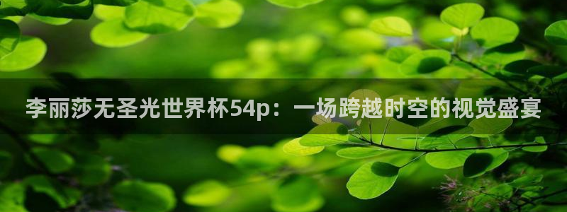 世界杯决赛圈球队：李丽莎无圣光世界杯54p：一场跨越时空的视觉盛宴